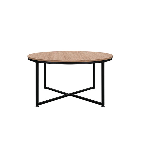 17 Stories Adelfried round coffee table,wood coffee table,living room